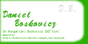 daniel boskovicz business card